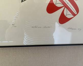 close up of title, signature and number.