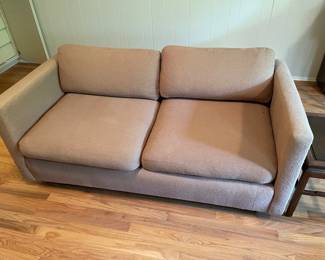 $180 Upholstered love seat. 65”W x 34”D x 26”H. Mid-century style