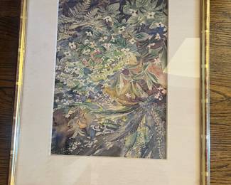 $2,000. PAUL GUSTIN
(American 1886-1974)
Botanical Garden
1939
Watercolor
15 x 11 inches
Signed and dated lower right: Paul Gustin 1939
Custom guilded frame with museum quality glass
Provenance:
Paul Gustin; the artist
By descent through the family of the artist
Private Collection; Seattle, Washington
Value $2,000.00