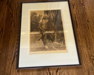 Edward Curtis engraving print