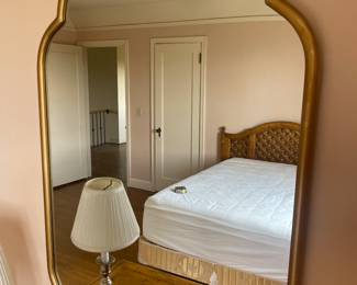 $140 Gold framed mirror. 24”W x 36”H.