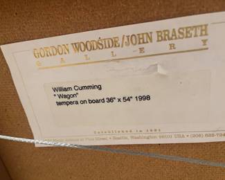 Gallery label on the back