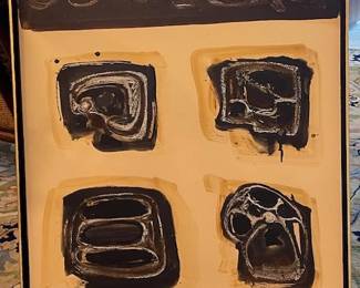 .Guy Anderson “Four Corners of the Earth” 31” x 27 “ Mixed Media 1964.