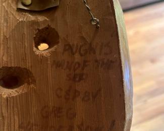 signature on the back.