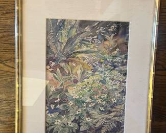 $2,000. PAUL GUSTIN
(American 1886-1974)
Botanical Garden
1939
Watercolor
15 x 11 inches
Custom gilded frame with museum quality glass
Available for online purchase per sale description details Wednesday at 7 pm.
