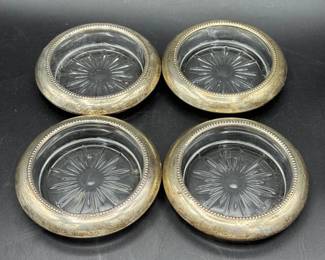 Silverplate & Glass Coasters
