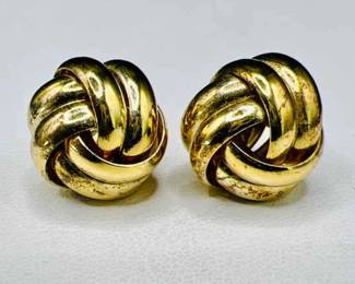 Gold Vermeil Love Knot Stud Earrings