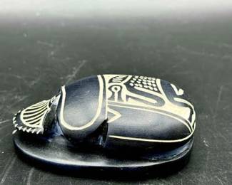 Carved Egyptian Scarab