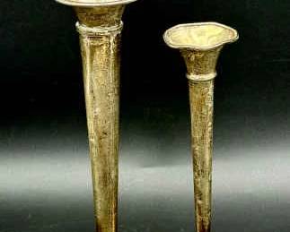 (2) Sterling Silver Weighted Candlesticks