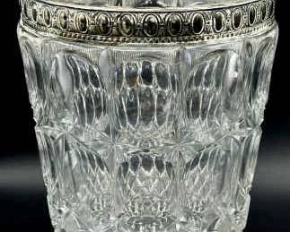 Silverplate Rimmed Ice Bucket