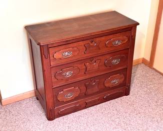 Ornate Three Drawer Dresser