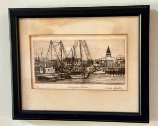 Signed Annapolis Harbor Print