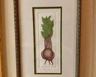 Signed “Beet Thin” Print By Martha Hinson