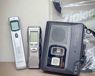 (4) Vintage Voice Recorder Lot – Brookstone, Panasonic, Optimus