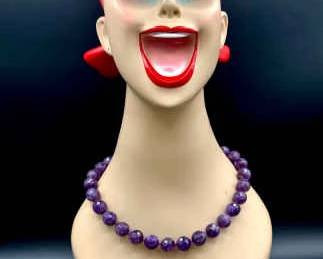 Faceted Amethyst Necklace