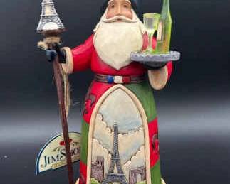Jim Shore “Bonjour And Merry Christmas” French Santa Figurine 2013 Heartwood Creek — Imperfect
