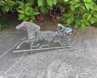 Metal Chariot Rider Weathervane