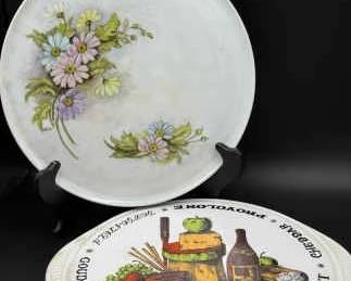 (2) Vintage Platters Feat Shafford Ware Ironstone