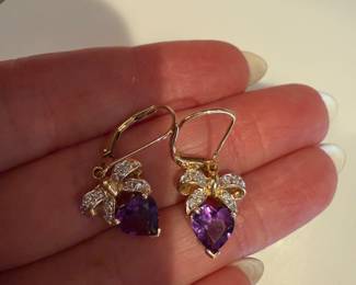 14K and amethyst and diamond