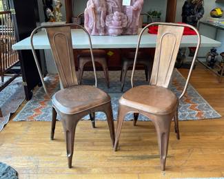 Copper tone chairs - 18 x 36 x 16 - $37.50 + tax each