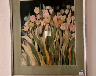 Original watercolor by San Luis Obispo artis Lano Trussler, silk matting.