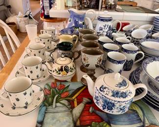 Johnson Bros cups & saucers, Royal Cuthbertson dinnerware