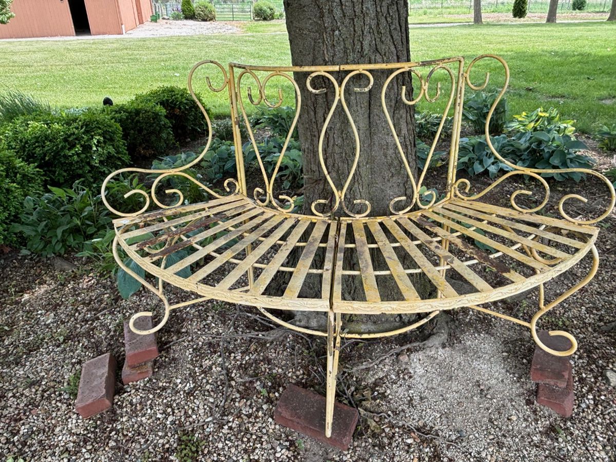 Yellow Metal Bench