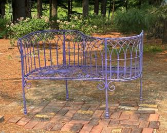 Curved Purple Bench