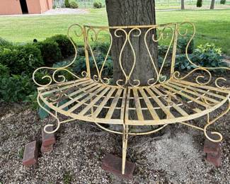 Yellow Metal Bench