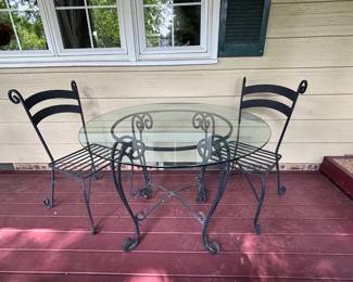 Heavy Iron/Beveled Glass Set