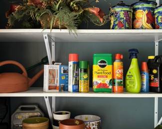 Plant Pots, Canisters, Chemicals 
