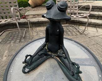 Meditating Black Metal Frog
