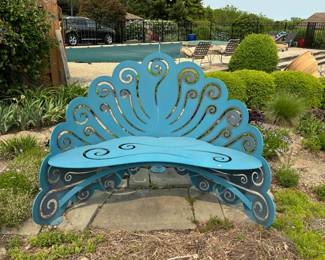 Blue Peacock Bench - Front