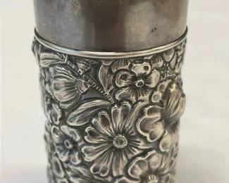 Sterling Silver Repousse Powder Shaker