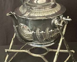 Walker And Hall SilverPlated Coffee Pot, On Stand