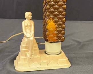 Art Deco Amber Boudoir Light