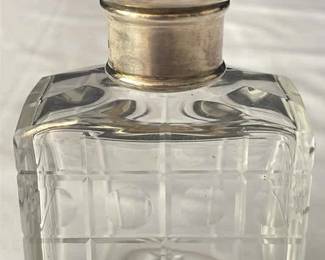 Square CutGlass Cologne Bottle