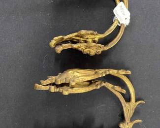 Victorian Gilt Metal Tiebacks