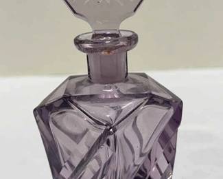 Bohemian Amethyst Art Perfume Bottle