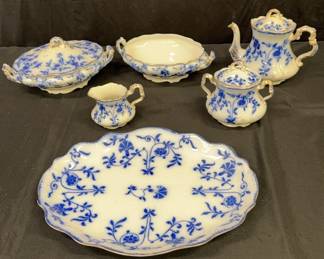 Beautiful Antique Colonial Flow Blue Items