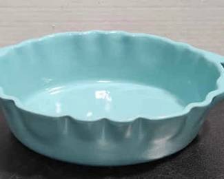 Aqua Blue Ceramic Deltis Portugal Ovan Baking Bowl
