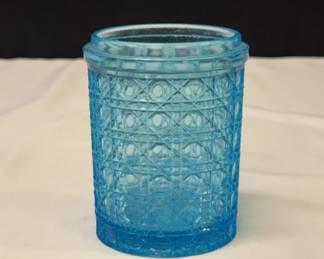Antique Victorian Fancy Ornate Pickle Castor Blue Glass Meriden