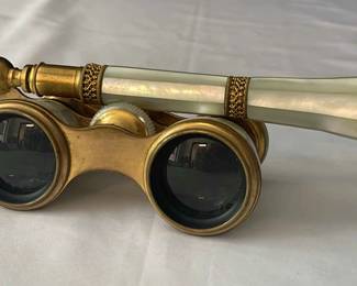 Antique Mother Of Pearl Opera Glasses E.O. Zadek