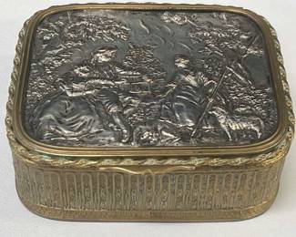 Silver And Brass Vanity Box