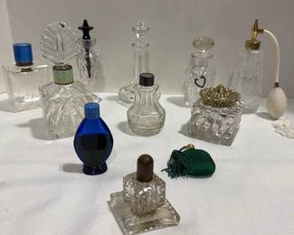 Collection Of Old Perfume Bottles