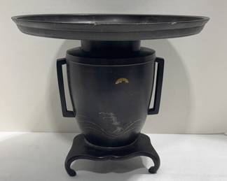 Vintage Japanese Lidded Urn Planter