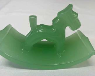 Vintage Art Deco Houze Glass Ink Blotter Scottie Dog