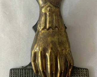 19th Century Brass Hand Desk Clip