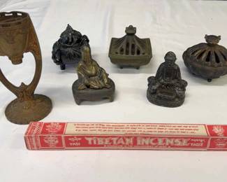 Antique Cast Iron Vanties Incense Burners