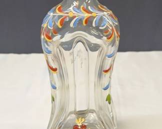 Mid Century Danish Holmegaard Hand Painted Bottle